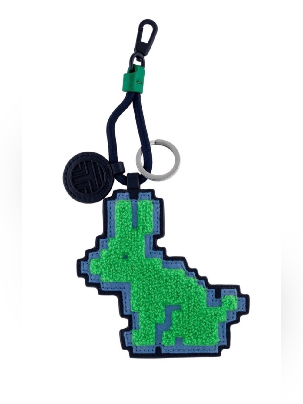 RARE - Tory Sport Green and Blue Pixel Rabbit Keychain